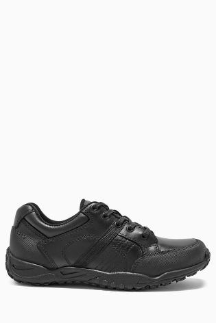 Black Sporty Lace-Up Shoes (Older Boys)